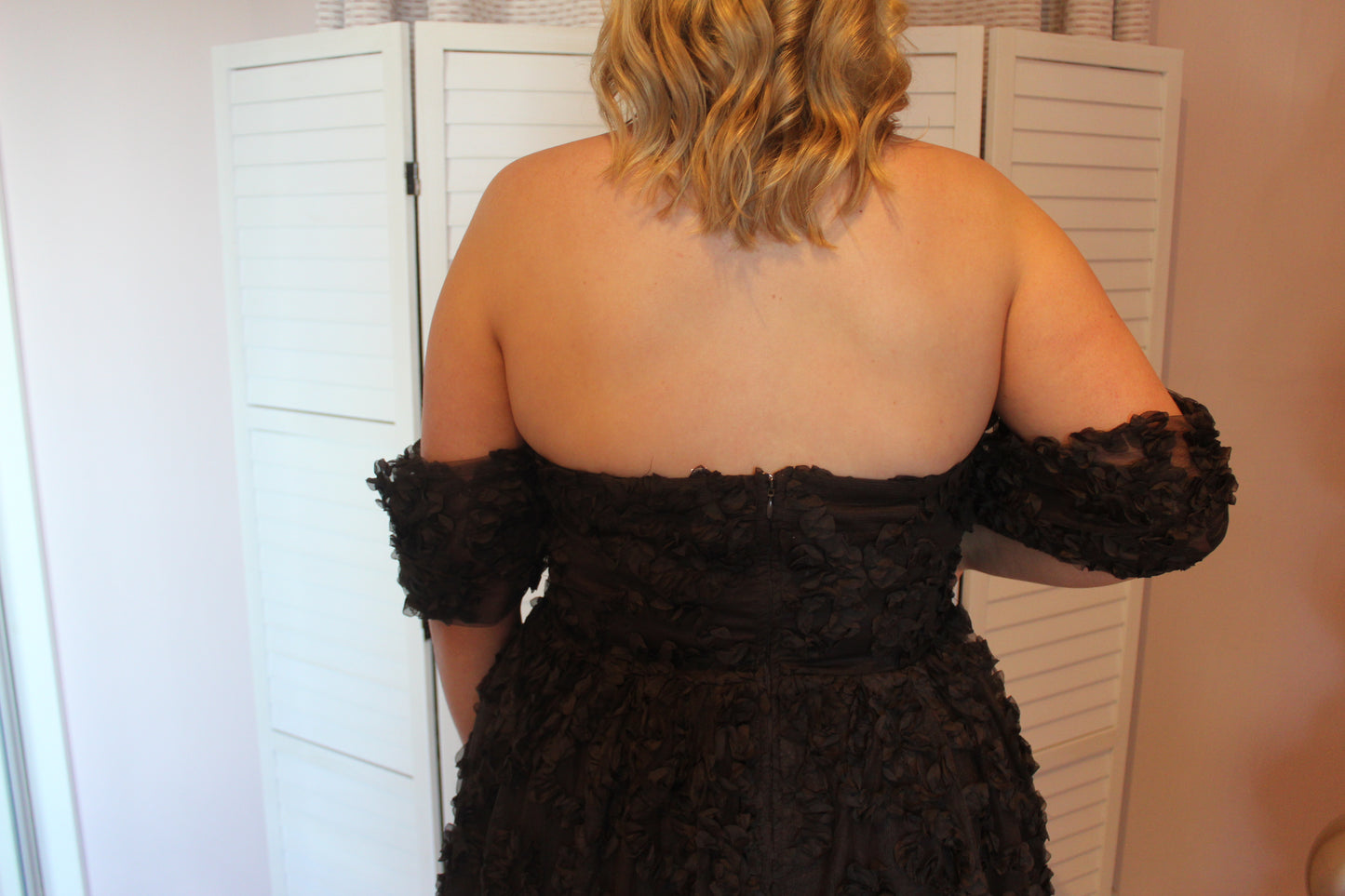 TRUE DECADENCE Amelia Dark Chocolate Bardot Bust Cup Midi Dress