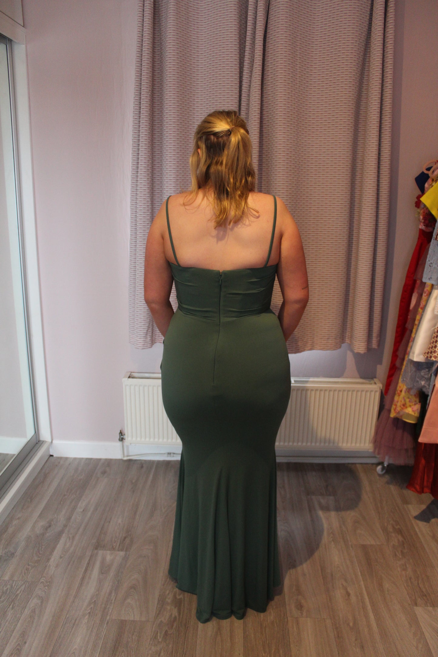 HOUSE OF CB Milena Corset Maxi Dress in Forest